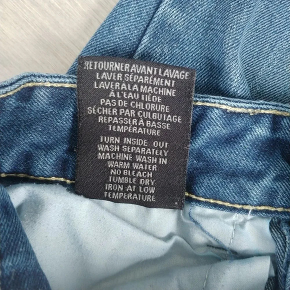 Pistol Straight Leg Denim Blue Jeans  Dark Wash, 28 - Picture 8 of 10